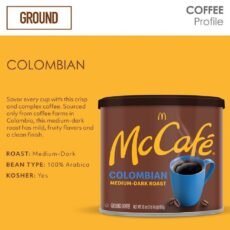 McCafe Colombian Ground Coffee, 30 oz Canister