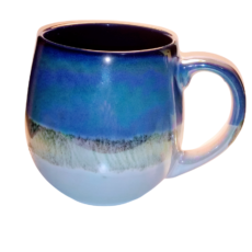 MERITAGE Art Mug / Cup / Bowl Shape Blue Wave- Stoneware