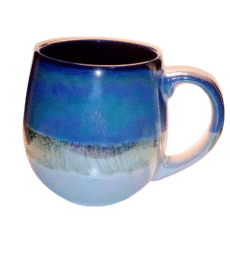 MERITAGE Art Mug / Cup / Bowl Shape Blue Wave- Stoneware