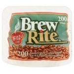 Brew Rite 4 Cup Basket Filters, 200 Count