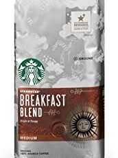 Starbucks Breakfast Blend Medium Roast Ground Coffee, 20 Ounce