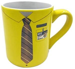 Silver Buffalo OFC40732 The Office Dwight's Shirt and Tie Ceramic Mug, 14-Ounce, Yellow