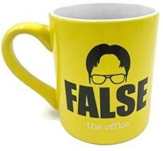 Silver Buffalo OFC40732 The Office Dwight's Shirt and Tie Ceramic Mug, 14-Ounce, Yellow