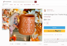 Austin and Ash Gather and  Give Thanks Coffee mug 18oz - Image 2