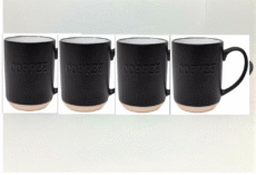Sheffield Home Black Coffee Mug set of 4
