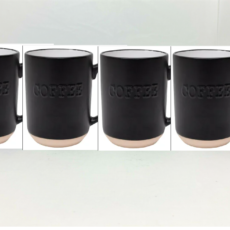 Sheffield Home Black Coffee Mug set of 4