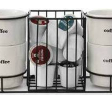 Expressions Set of 4 Mugs with a K-Cup Basket from Signature Housewares