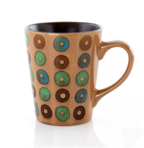 Coupa Cafe 13 oz. Orange Loop Pattern Mug