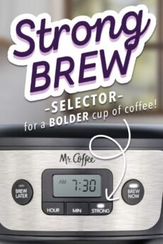 Mr. Coffee 12-Cup Programmable Coffeemaker, Strong Brew Selector, Stainless Steel - Image 3