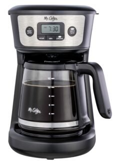 Mr. Coffee 12-Cup Programmable Coffeemaker, Strong Brew Selector, Stainless Steel