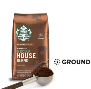 Starbucks Decaf Ground Coffee — House Blend — 100% Arabica — 1 bag (12 oz.)
