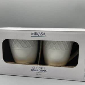 mikasa set of 4 bone china mugs