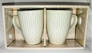 Brandani Embossed Mug Set of 2- 10.5 oz