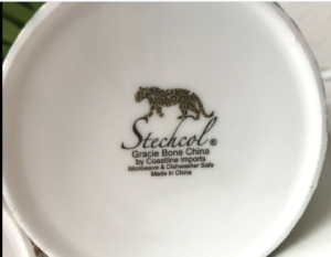 Stechcol Gracie BONE CHINA Animal Cheetah Leopard Print Coffee Mug