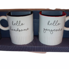 Hello Handsome and Hello Gorgeous Coffee Mug Set by Sheffield Home, 12 oz