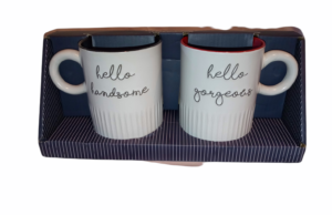 Hello Handsome and Hello Gorgeous Coffee Mug Set by Sheffield Home, 12 oz