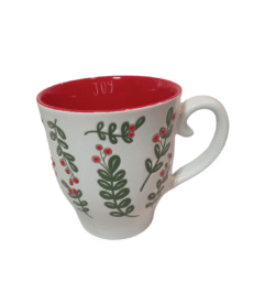 InHomeStylez Holiday Christmas Plant Pattern Coffee Mug 17 oz