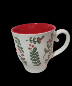 InHomeStylez Holiday Christmas Plant Pattern Coffee Mug 17 oz - Image 2
