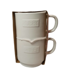 Sheffield Home Hubby Wifey Coffee Mugs set 15 oz