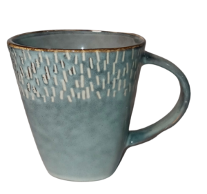 Meritage Jaspar Gray Denim Square Coffee Mug 15 oz