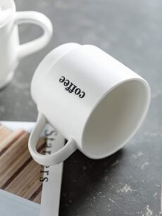 Signature Housewares Expressions Set of Four Mugs in a Tower, white 14oz - Image 5