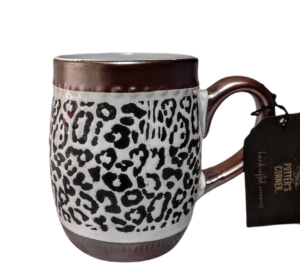 POTTER'S CORNER Cheetah Pattern Coffee Mug 16 OZ