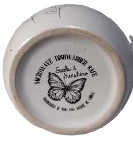 Seeds & Sunshine Butterfly Floral Coffee Mug 16 oz