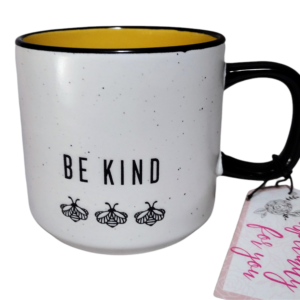 Honey Bumble Bee Coffee Cup Mug Be Kind 16 oz Ceramic Speckled