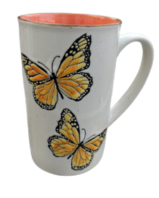 Spectrum Designz Embossed Monarch Butterfly Coffee Mug 20 oz