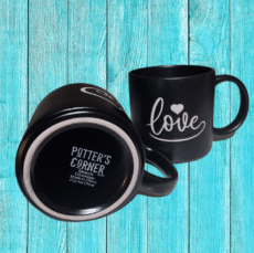 Potters Corner Set of 2 Big Love Heart Coffee Mug 14 OZ