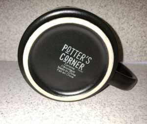 Potters Corner Set of 2 Love Heart Ceramic Coffee Mug Tea Cup Valentines Day Gift 14 OZ