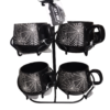 COCO + LOLA Halloween SpiderWeb 4 Coffee Mug Cup Set Of 4