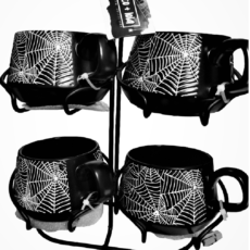 COCO + LOLA Halloween SpiderWeb 4 Coffee Mug Cup Set Of 4