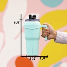 Roadster 40oz Insulated Tumblers With 2in1 Straw And Sip Lid With Handle Leak Pr