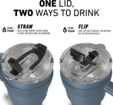 Hydrapeak Roadster 40oz Insulated Tumblers with 2-in-1 Navy