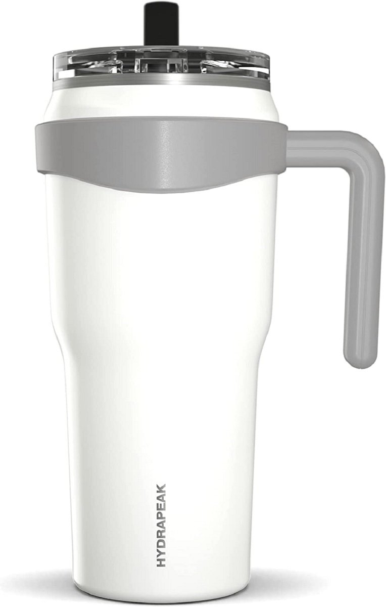 Hydrapeak Roadster 40oz Insulated Tumblers with 2-in-1 white