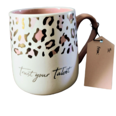 Sheffield Home Pink and white Leopard Printed Coffee Mug