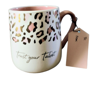Sheffield Home Pink and white Leopard Printed Coffee Mug