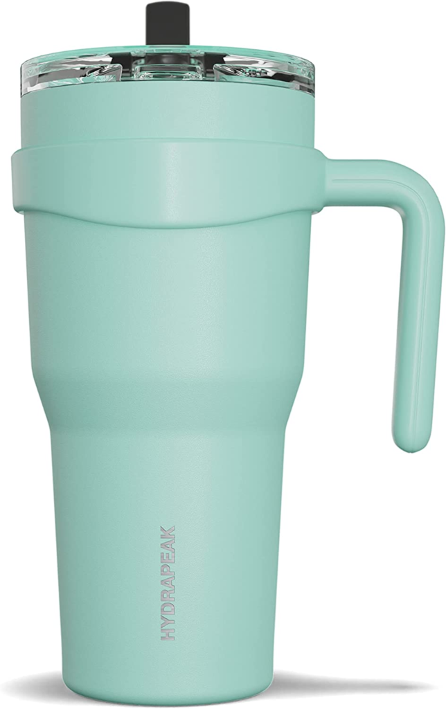 Roadster 40Oz Insulated Tumblers with 2-In-1 Straw and Sip Lid with Handle, Aqua