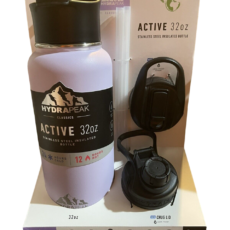 HYDRAPEAK Active 32oz Stainless Hot or Cold Bottle with 3 Lids Lavender