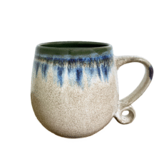 MERITAGE Art Mug / Cup / Bowl Shape Green Interior 18 oz